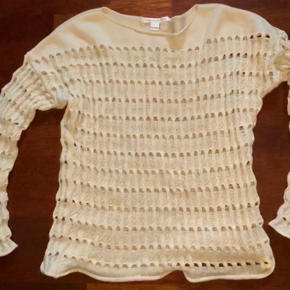 DIANE VON FURSTENBERG HOLE SWEATER SIZE M L - Picture 11 of 12